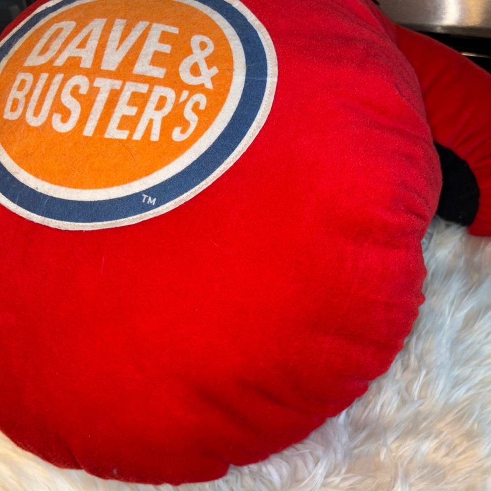 Dave & Buster's Red Plush Pillow boxing glove